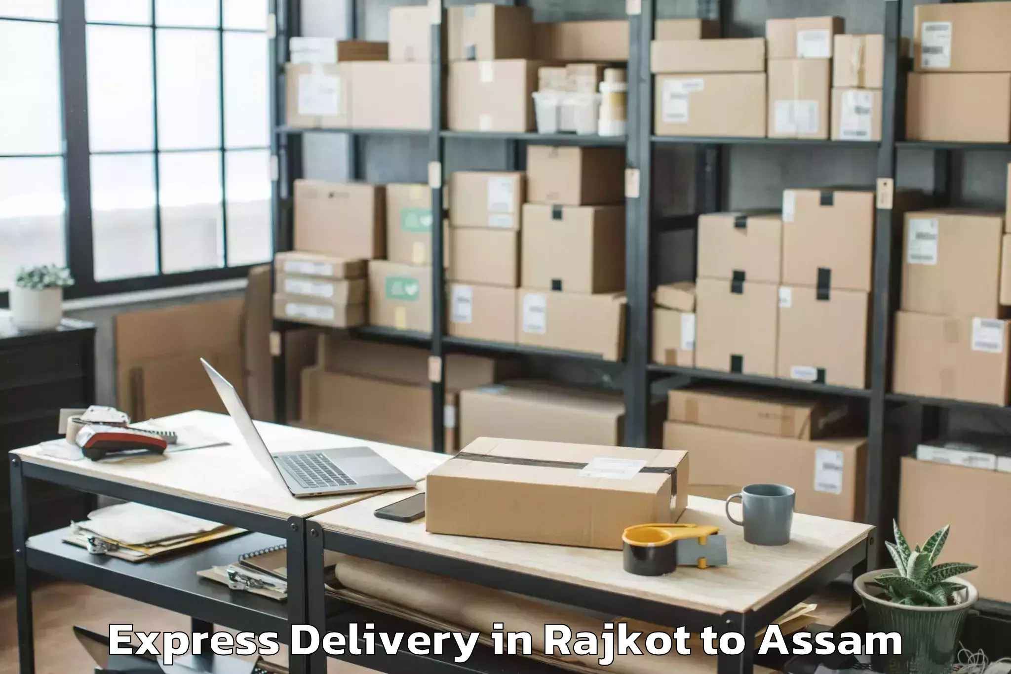 Leading Rajkot to Naharkatia Express Delivery Provider